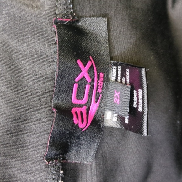 ACX (2X) Swim Skirt Black Separate Sporty Mini Skirt Plus Size (skortini) - Picture 3 of 6